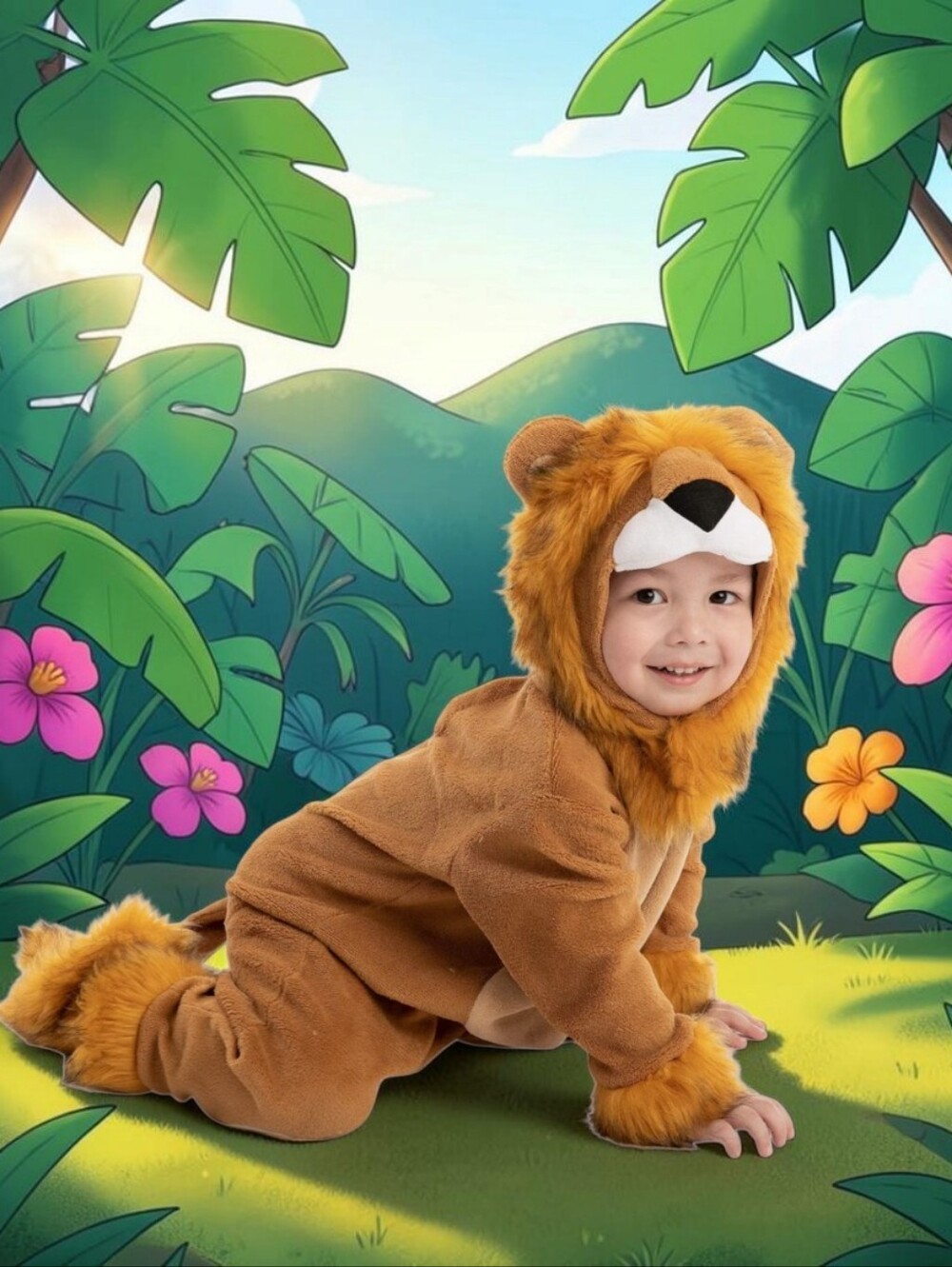 Spooktacular Creations Halloween Toddler Lion Costume with Zebra Toy, 3T
